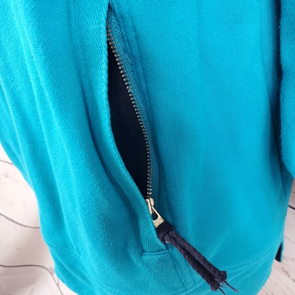 VITTADINI Sport Womens Snap Button Blue Sweatshirt Sweater Size S - Picture 5 of 8